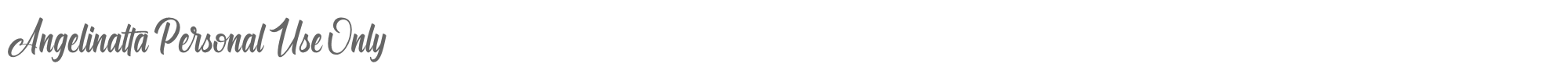 Sample characters Angelinatta Font